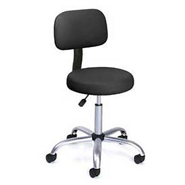 B245-BK MEDICAL STOOL W/BACK CUSHION, CA