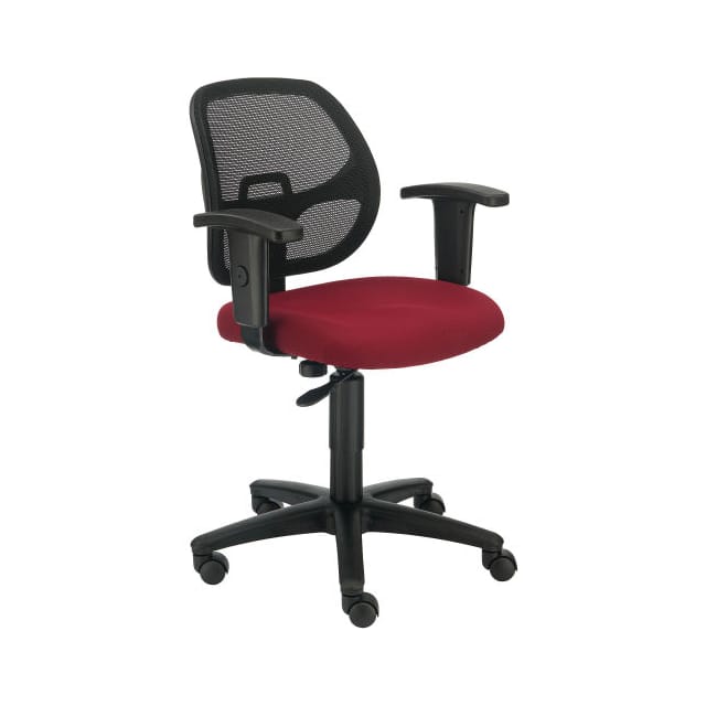 A2813TMI+22A4-RD MESH BACK OFFICE CHAIR W/ARMS, F