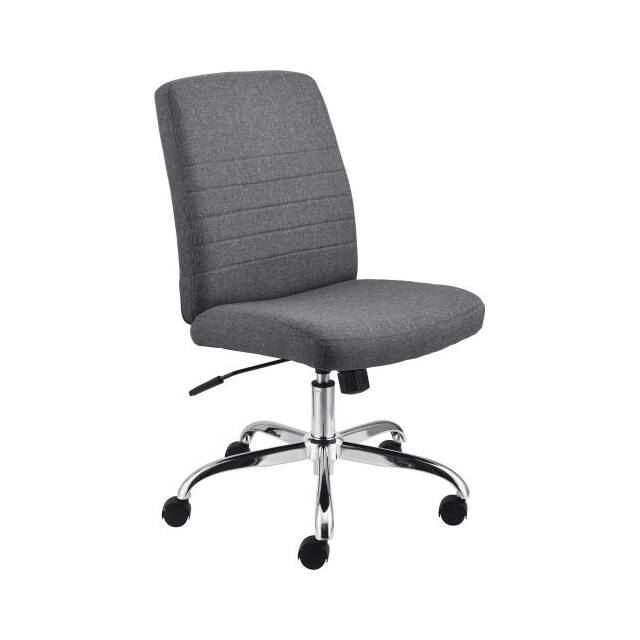 695618GY ARMLESS TASK CHAIR, FABRIC, GRAY