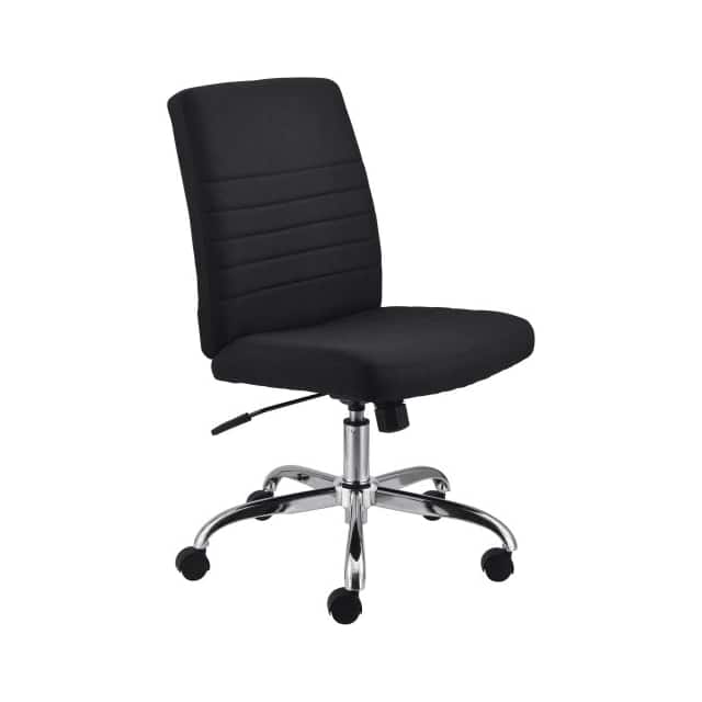 695618BK ARMLESS TASK CHAIR, FABRIC, BLAC
