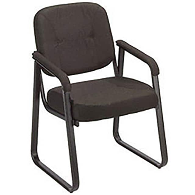 A8049NPF+28F-BK SLED BASE RECEPTION CHAIR, FABRI
