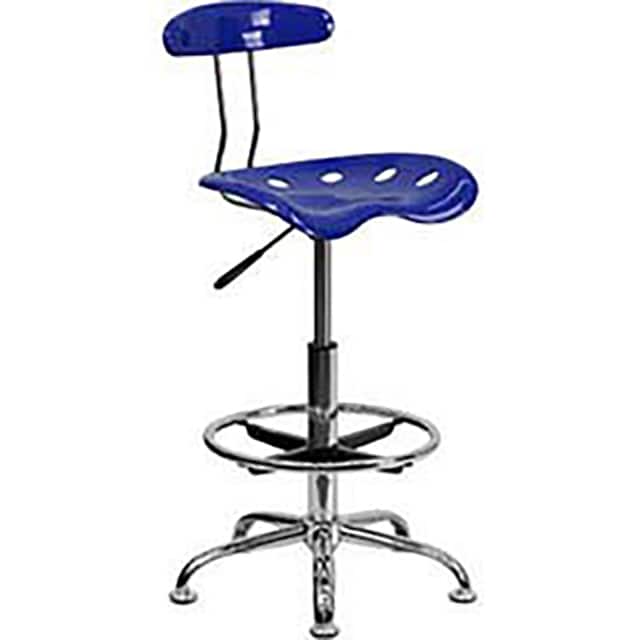 LF-215-NAUTICALBLUE-GG DRAFTING STOOL W/TRACTOR SEAT, V