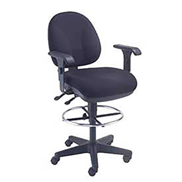 808660BK TASK STOOL, 360 FOOTREST W/T-ARM