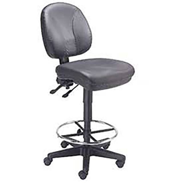 506754 LEATHER STOOL, TASK SYNCHRO MECH