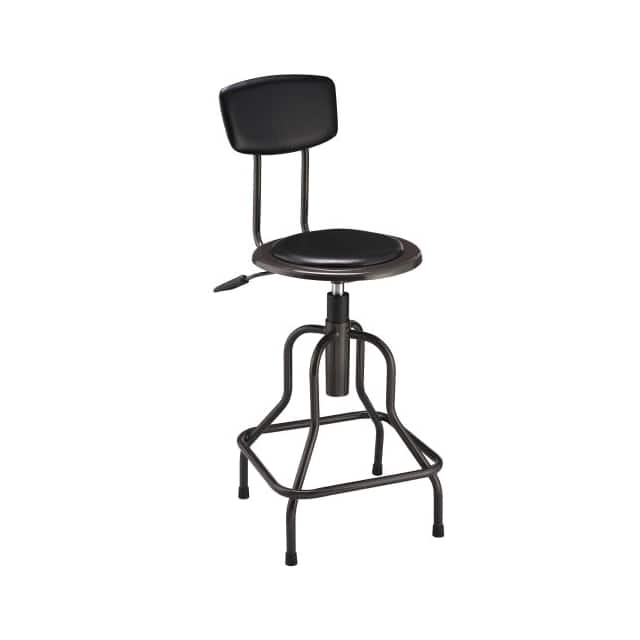 249018 VINYL INDUSTRIAL STOOL W/BACKRES