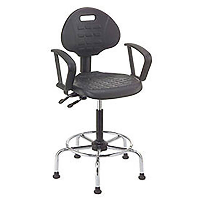 A203TC+19C2ARM 4 WAY ADJUSTABLE STOOL W/CHROME