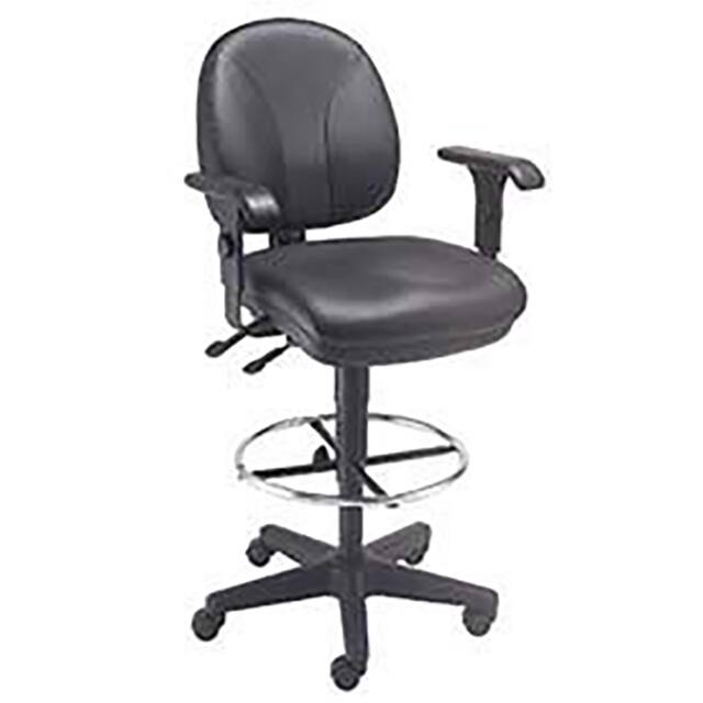 506755 LEATHER STOOL, TASK SYNCHRO MECH