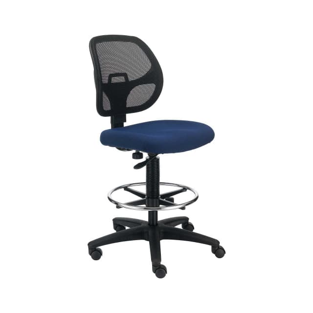 A2813TMIX-BL ARMLESS MESH DRAFTING STOOL, FAB