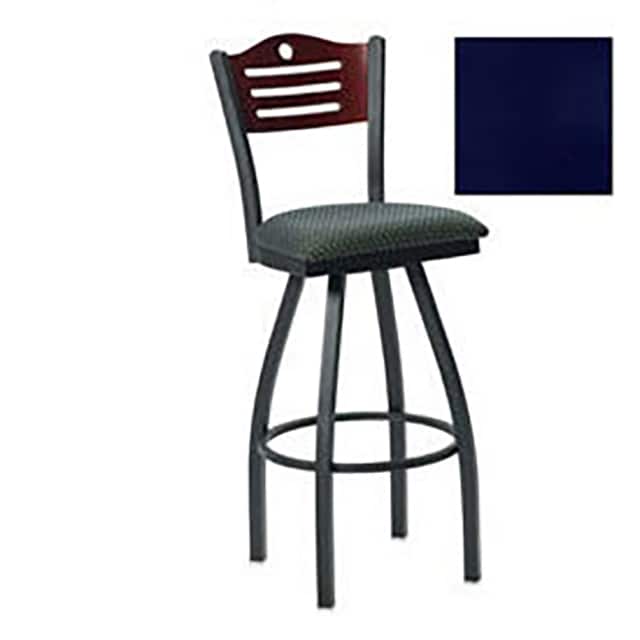 252BH S BK M 1061 SWIVEL BAR STOOL, 3 SLAT-BACK