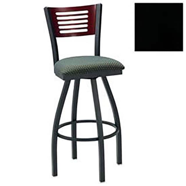 255BH S BK C 1011 SWIVEL BAR STOOL, CH 5 SLAT-BACK