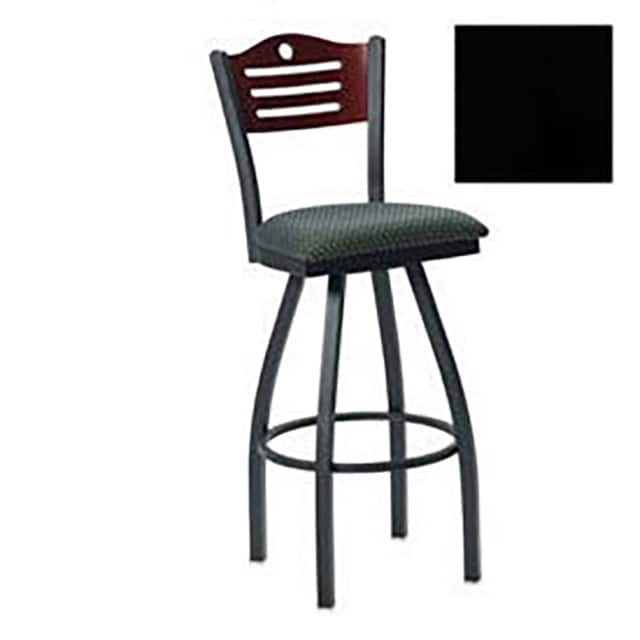 252BH S BK M 1011 SWIVEL BAR STOOL, 3 SLAT-BACK