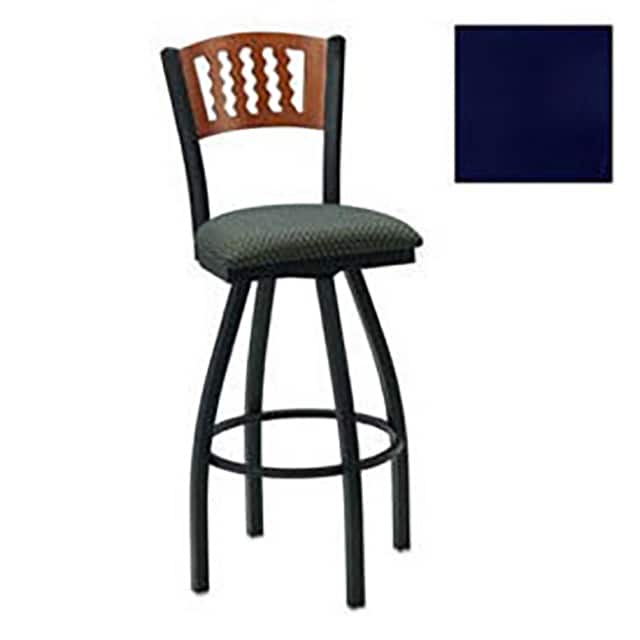 256BH S BK M 1061 SWIVEL BAR STOOL, 5 WAVE-BACK