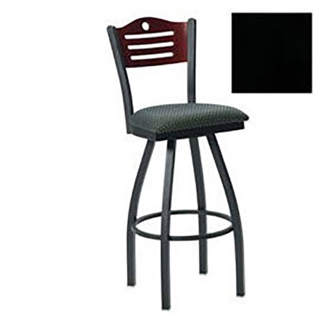 252BH S BK N 1011 SWIVEL BAR STOOL, 3 SLAT-BACK