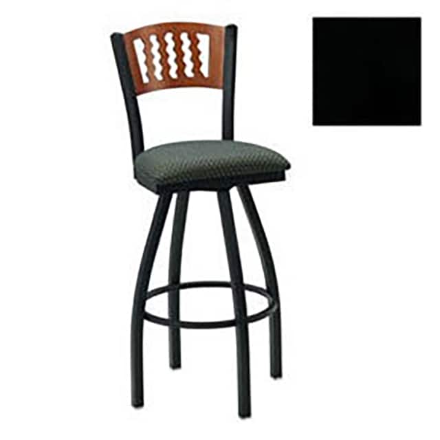 256BH S BK M 1011 SWIVEL BAR STOOL, 5 WAVE-BACK