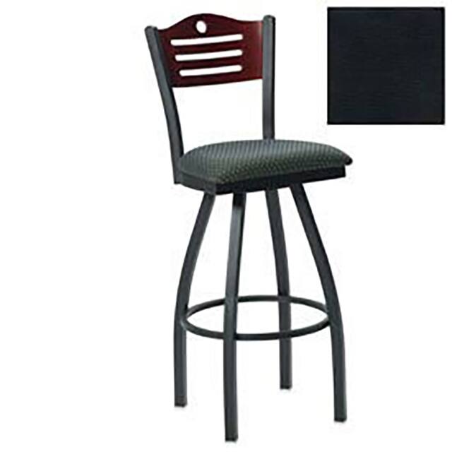 252BH S BK C 030 SWIVEL BAR STOOL, CH 3 SLAT-BACK