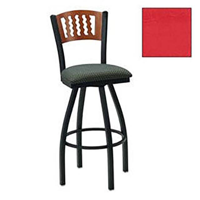 256BH S BK N 001 SWIVEL BAR STOOL, 5 WAVE-BACK