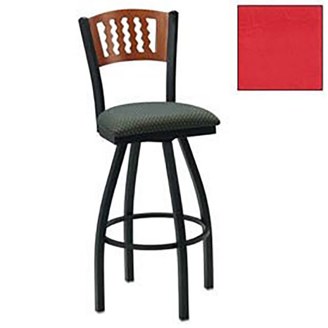 256BH S BK C 001 SWIVEL BAR STOOL, CH 5 WAVE-BACK