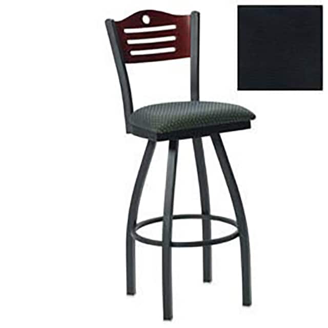 252BH S BK M 030 SWIVEL BAR STOOL, 3 SLAT-BACK