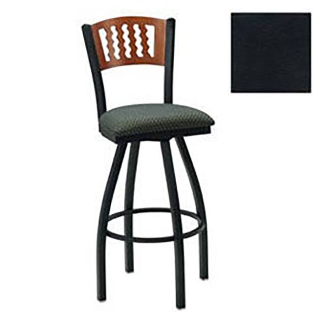 256BH S BK M 030 SWIVEL BAR STOOL, 5 WAVE-BACK