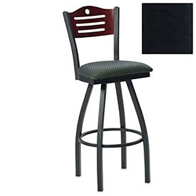 252BH S BK M 078 SWIVEL BAR STOOL, 3 SLAT-BACK