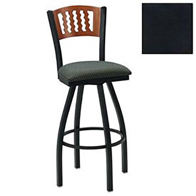 256BH S BK N 030 SWIVEL BAR STOOL, 5 WAVE-BACK
