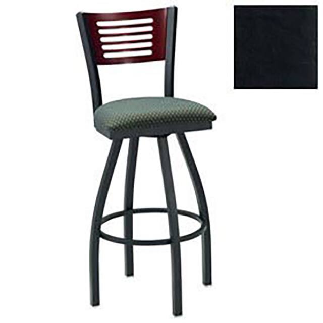 255BH S BK C 078 SWIVEL BAR STOOL, CH 5 SLAT-BACK