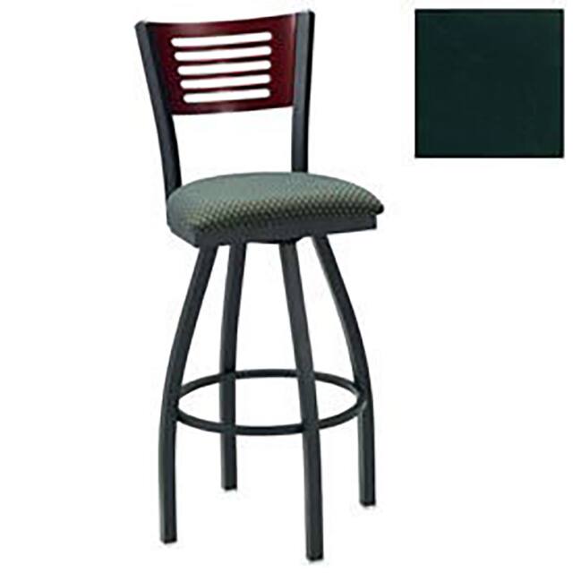 255BH S BK N 011 SWIVEL BAR STOOL, 5 SLAT-BACK