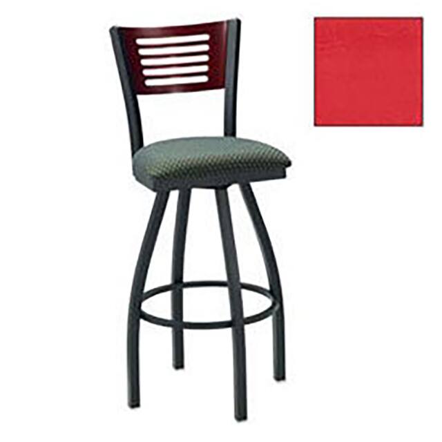 255BH S BK C 001 SWIVEL BAR STOOL, CH 5 SLAT-BACK