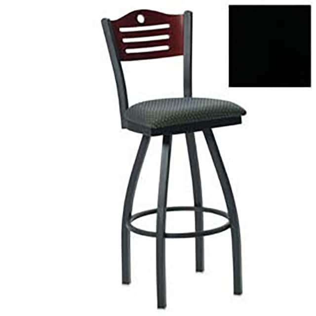 252BH S BK C 1011 SWIVEL BAR STOOL, CH 3 SLAT-BACK