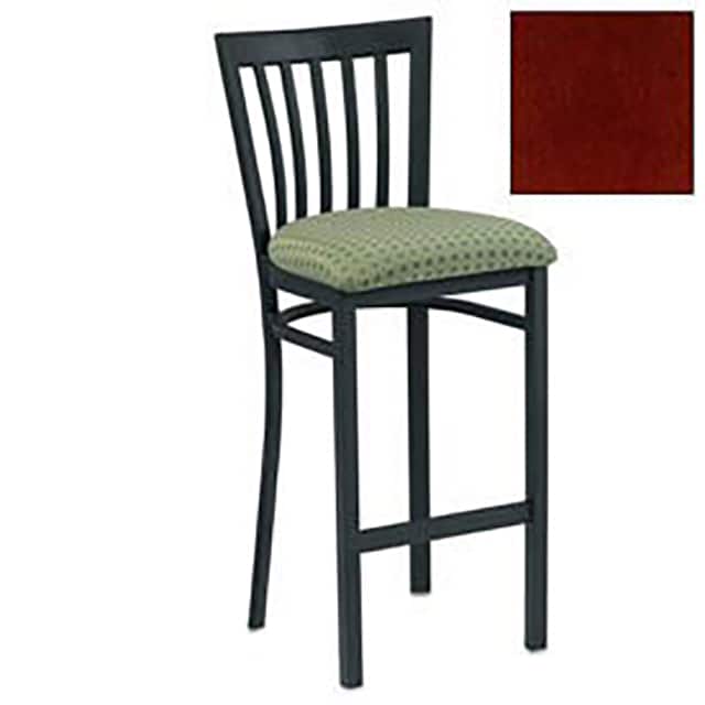 160BH BK M BAR STOOL W/VERTICAL SLAT-BACK,