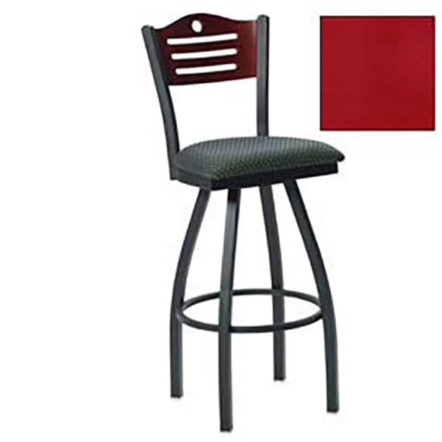 252BH S BK C 1041 SWIVEL BAR STOOL, CH 3 SLAT-BACK
