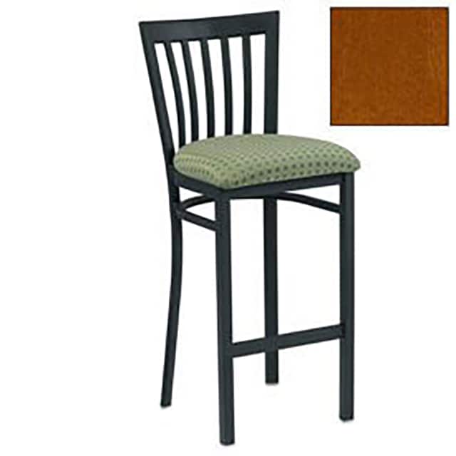 160BH BK C BAR STOOL W/VERTICAL SLAT-BACK,