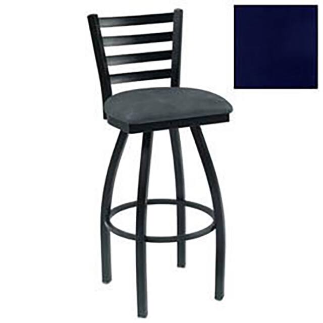 139BH S BK 1061 SWIVEL BAR STOOL, 4 SLAT-BACK