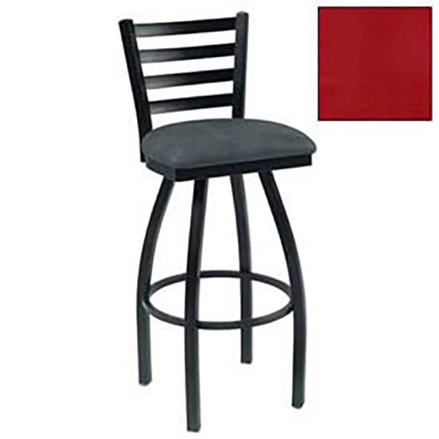 139BH S BK 1041 SWIVEL BAR STOOL, 4 SLAT-BACK
