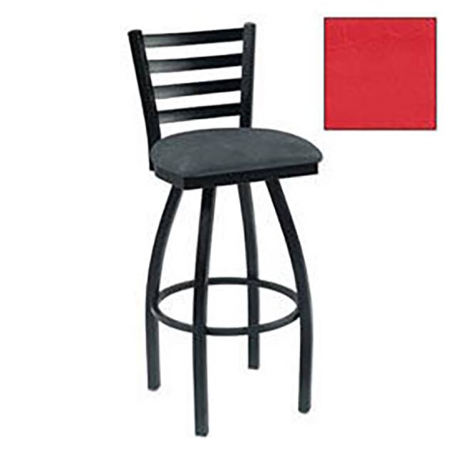 139BH S BK 001 SWIVEL BAR STOOL, 4 SLAT-BACK