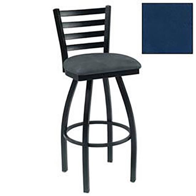 139BH S BK 007 SWIVEL BAR STOOL, 4 SLAT-BACK