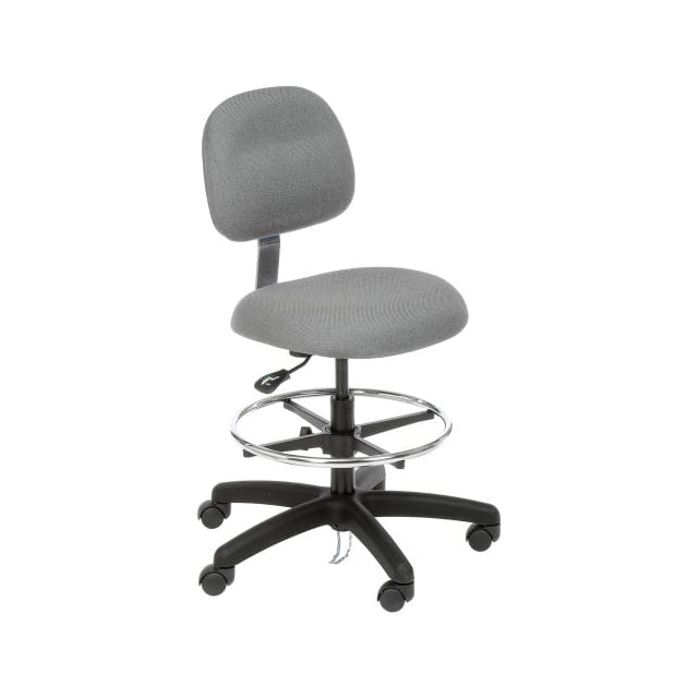 50-DF GRAY-431 ESD STOOL W/PNEUMATIC HEIGHT ADJ