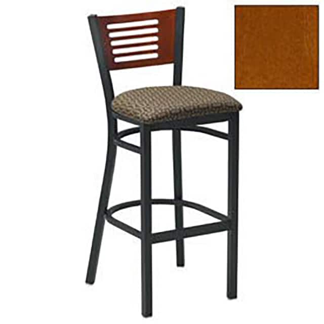 255BH BK CC BAR STOOL, CHERRY 5 SLAT-BACK, 1