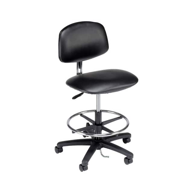 GVESD027F ESD STOOL, VINYL, BLACK, ARMLESS