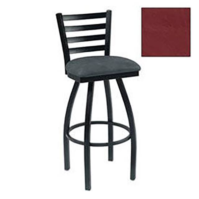 139BH S BK 002 SWIVEL BAR STOOL, 4 SLAT-BACK