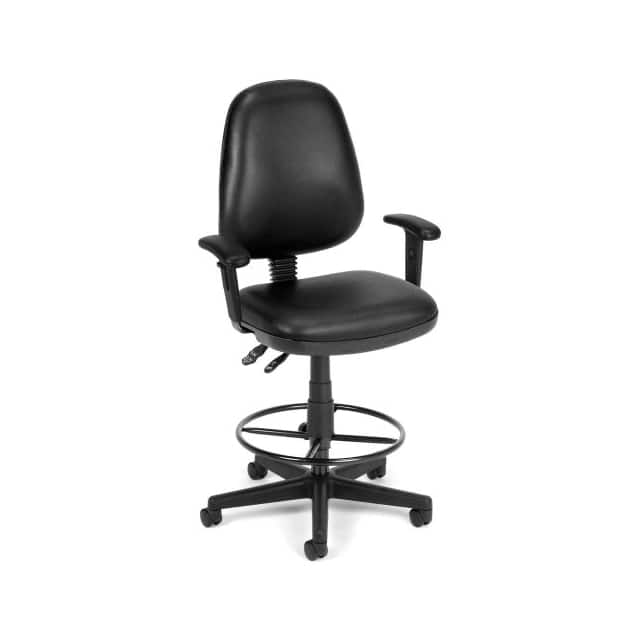 921316BK ANTI-MICROBIAL VINYL STOOL W/ARM