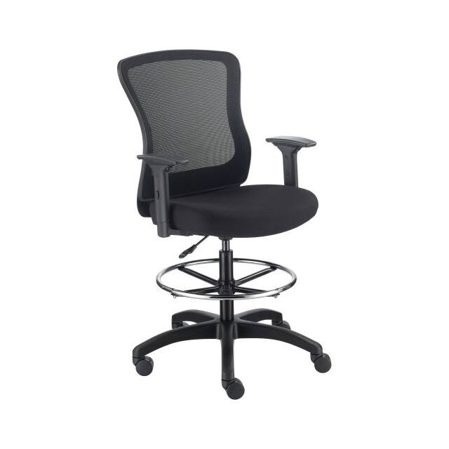 DR-625F-376BK MESH BACK TASK STOOL, BLACK, ADJ