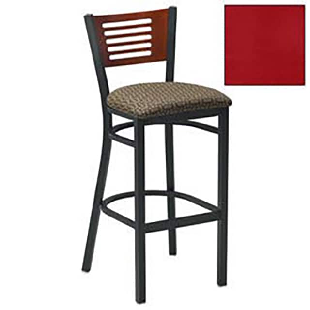 255BH BK N 1041 BAR STOOL W/NATURAL 5 SLAT-BACK,