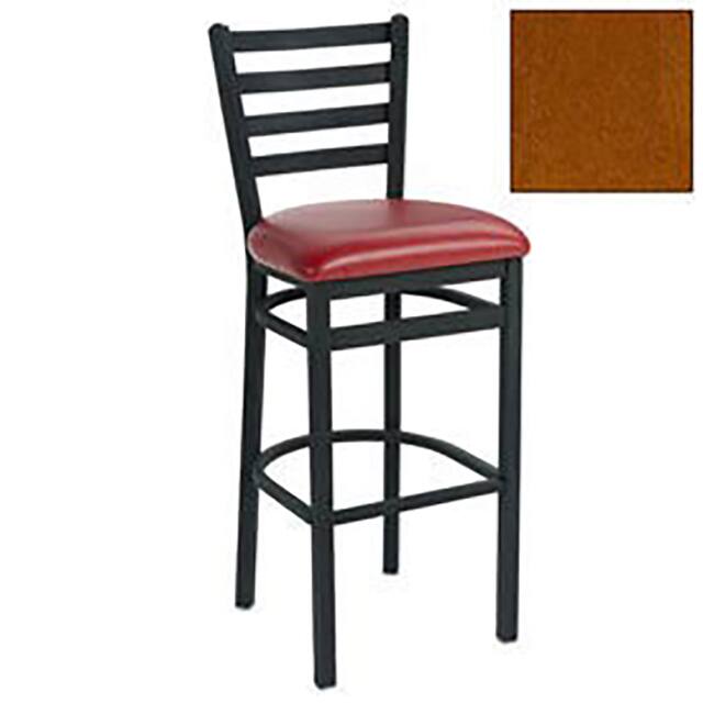 139BH BK - C BAR STOOL, 4 SLAT-BACK, 17-1/2"W