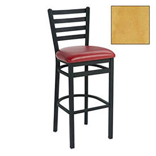 139BH BK - N BAR STOOL, 4 SLAT-BACK, 17-1/2"W