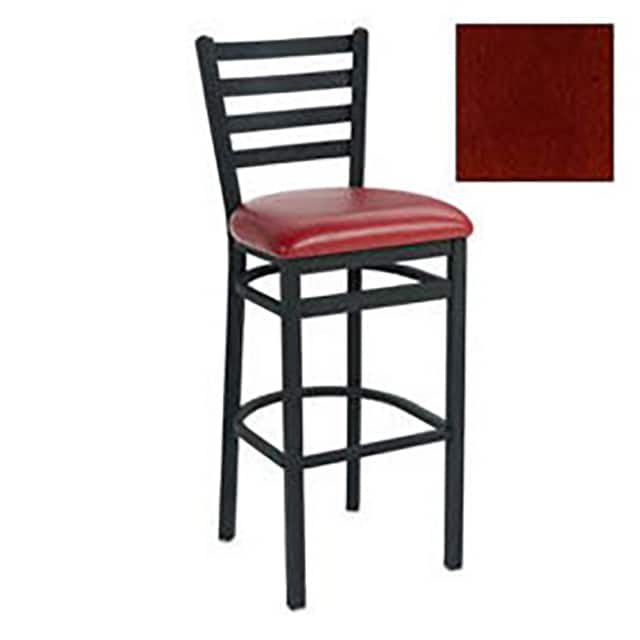 139BH BK - M BAR STOOL, 4 SLAT-BACK, 17-1/2"W