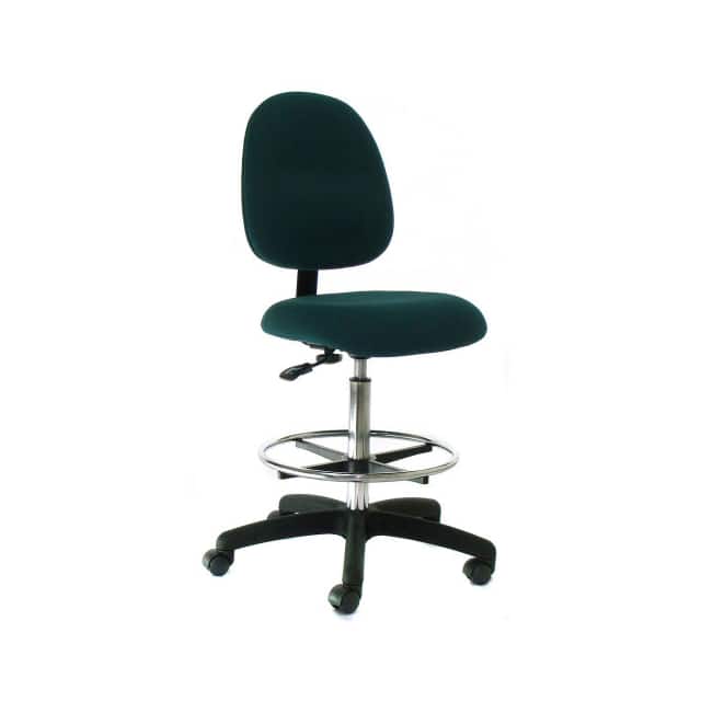 PM20S-F BLUE-311 HEAVY DUTY MID BACK FABRIC STOOL