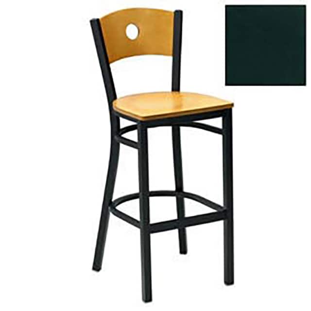 250BH BK M 011 BAR STOOL W/MAHOGANY CIRCLE-BACK