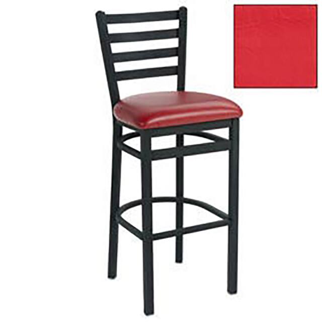 139BH BK 001 BAR STOOL, 4 SLAT-BACK, 17-1/2"W