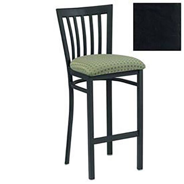 160BH BK 078 BAR STOOL W/VERTICAL SLAT-BACK,